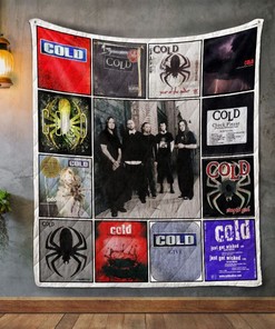 Cold Band's Epic Album Quilt Bedding Set for Rock Fans