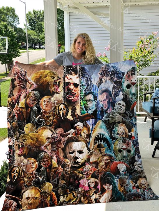 Collected Quilt Blanket - Horror Movies Collection
