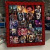 Collection of Horror Movies in a Halloween Quilt Blanket