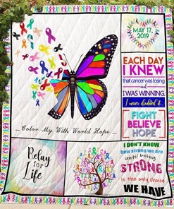 Color My World Cancer Fighter Quilt Blanket: A Message of Hope and Strength