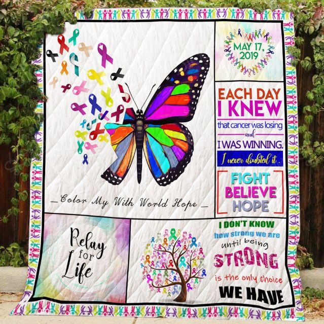Color My World Cancer Fighter Quilt Blanket: A Message of Hope and Strength