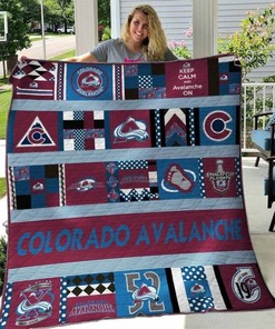 Colorado Avalanche All Season Plus Size Quilt Bedding Set for Hockey Fans