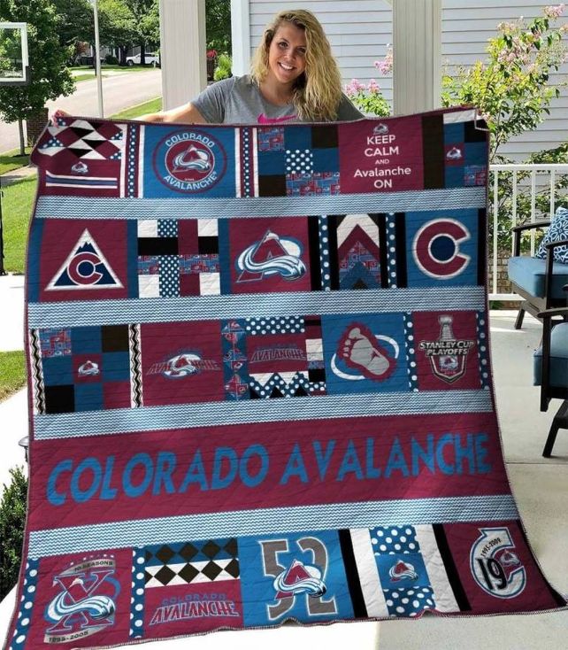 Colorado Avalanche All Season Plus Size Quilt Bedding Set for Hockey Fans