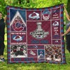 Colorado Avalanche Hockey Quilt Blanket Fan Gift for NHL Fans