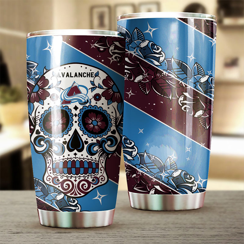 Colorado Avalanche NHL Tumbler - A Skull Design for the Rockstar Fan