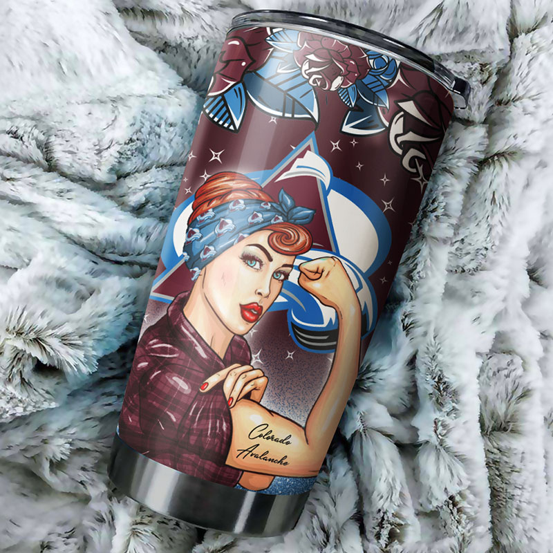 Colorado Avalanche NHL Tumbler - Best Mom Ever Design - Image 2