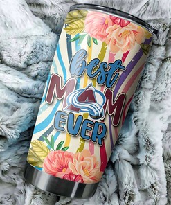 Colorado Avalanche NHL Tumbler - Best Mom Ever Flower Design Tumbler