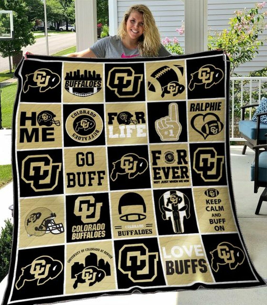 Colorado Buffaloes Ncaa Quilt Bedding Set for Girls