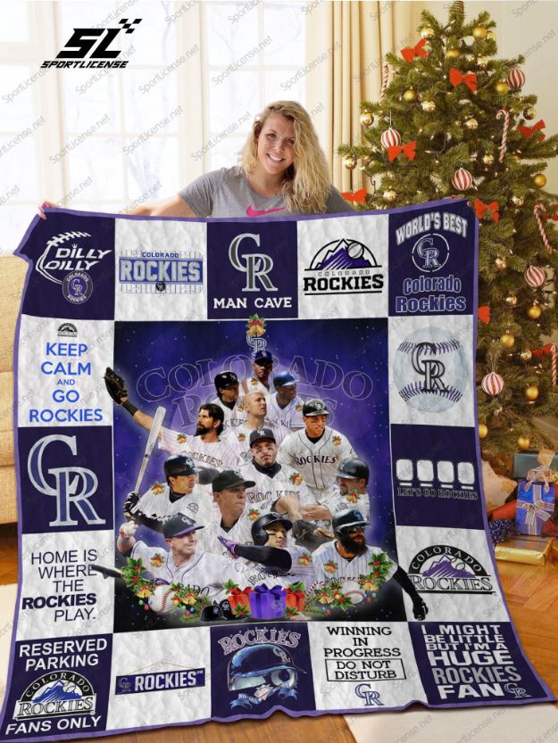 Colorado Rockies Christmas Quilt Bedding Set - Festive Holiday Decor