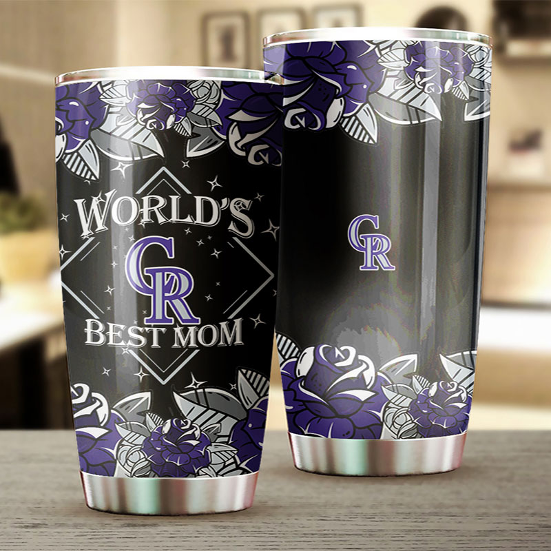 Colorado Rockies MLB Tumbler - World's Best Mom Edition - Image 2