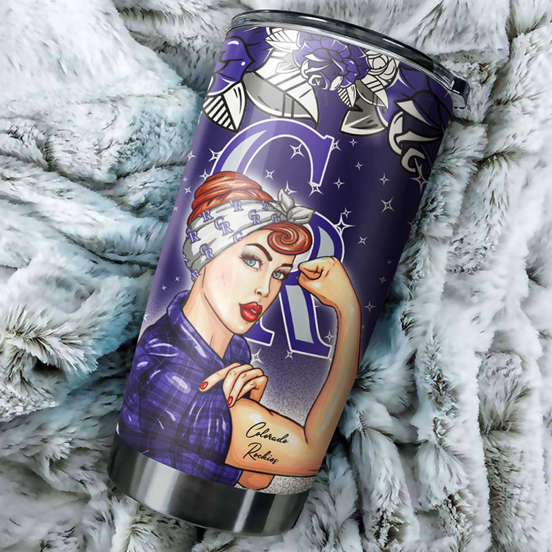 Colorado Rockies MLB Tumbler for Strong Best Mom Ever with Personalized Touch - Image 2