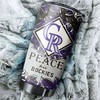 Colorado Rockies MLB Tumbler spreading peace and love with custom MLB logo