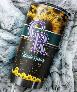 Colorado Rockies MLB Tumbler with Beautiful Sunflower Design