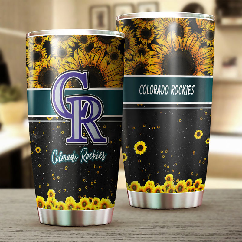 Colorado Rockies MLB Tumbler with Beautiful Sunflower Design - Image 2