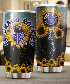 Colorado Rockies Sunflower MLB Tumbler with Vibrant Spirit