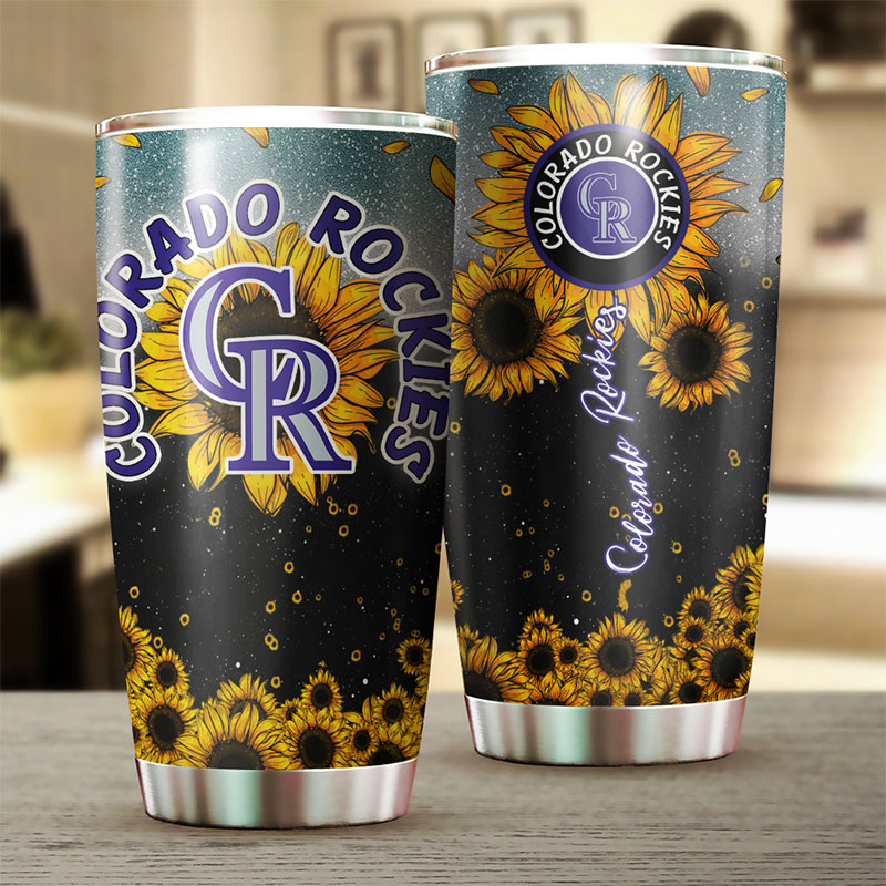 Colorado Rockies Sunflower MLB Tumbler with Vibrant Spirit