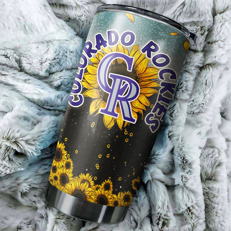 Colorado Rockies Sunflower MLB Tumbler with Vibrant Spirit - Image 2