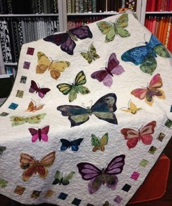 Colorful Butterfly Pattern Quilt Blanket Baby or Kids Bed Set
