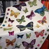 Colorful Butterfly Themed Quilt Blanket Baby or Kids Bed Set with a Positive Message