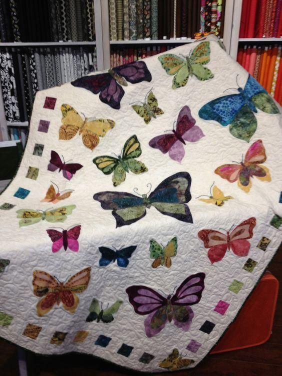 Colorful Butterfly Themed Quilt Blanket Baby or Kids Bed Set with a Positive Message