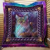 Colorful Cat And Sky Quilt Blanket - A Beautiful Quilt Bedding Set for Cat Lovers