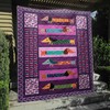 Colorful Dachshund Dog Quilt Blanket for Pet Lovers