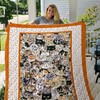 Colorful Dots Quilted Cat Lo Blanket - A Beautiful Addition to Your Quilt Bedding Set