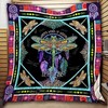 Colorful Dragonfly Dreamcatcher Let It Be Quilt Bedding Set