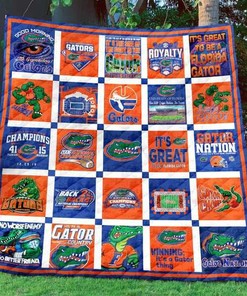 Colorful NCAA Florida Gators Quilt Bedding Set