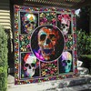 Colorful Skull Quilted Bedding Set - Perfect for a Pop of Color]