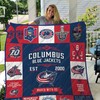 Columbus Blue Jackets Collected Quilt Blanket for Fans