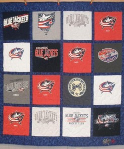 Columbus Blue Jackets Hockey Club Quilt Blanket for Sports Fans