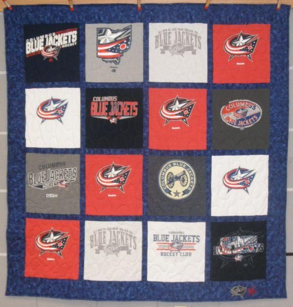 Columbus Blue Jackets Hockey Club Quilt Blanket for Sports Fans