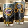 Columbus Blue Jackets NHL Tumbler with Sunflower Design - Ideal Drink Container for Sports Fans