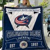 Columbus Blue Jackets Quilt Blanket for a Cozy Night In