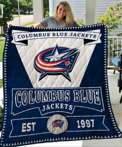 Columbus Blue Jackets Quilt Blanket for a Cozy Night In