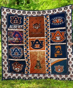 Combined NCAA Quilt Auburn Tigers Blanket for Fans