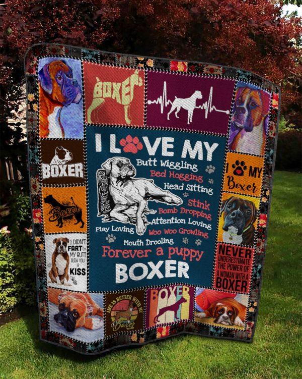 Comfortable Boxer Dog Quilt Blanket - Free from Harmful Chemicals