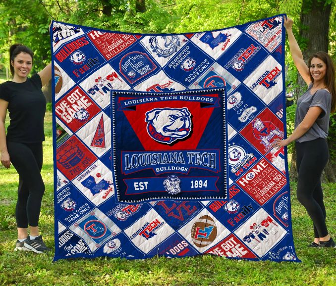 Comfortable Louisiana Tech Bulldogs Quilt Blanket - Perfect for Fans Everywhere
