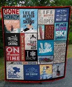 Conquer The Slopes With Skiing Quilt Blankets
