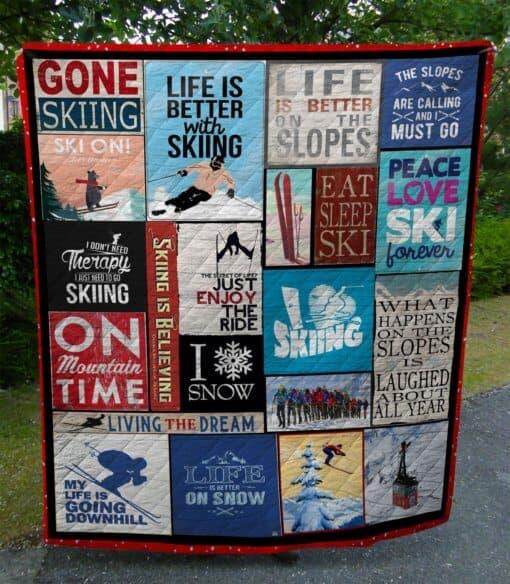 Conquer The Slopes With Skiing Quilt Blankets