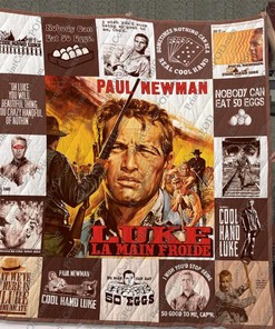 Cool Hand Luke T-Shirt Quilt Blanket - Classic Film Tribute Bedding