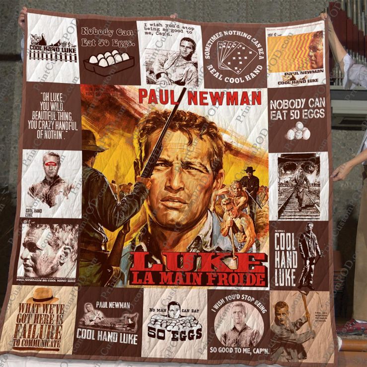Cool Hand Luke T-Shirt Quilt Blanket - Classic Film Tribute Bedding