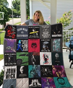 Cool John Wick Ver Collected Quilt Bed Set with Movie Theme