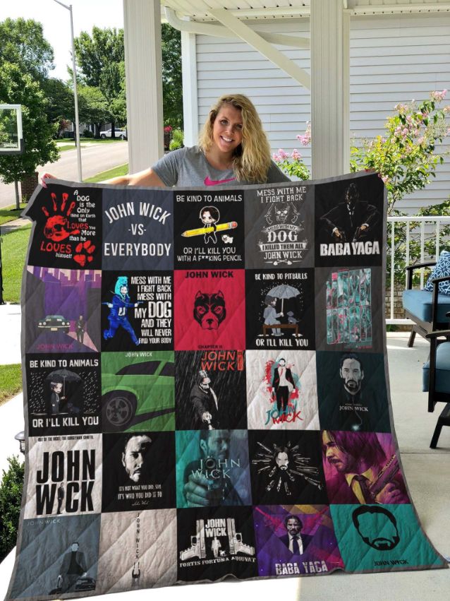 Cool John Wick Ver Collected Quilt Bed Set with Movie Theme