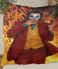 Cool Joker Smoker Guns Hahaha Christmas Gifts Lover Quilt Blanket,joker Quilt Blanket