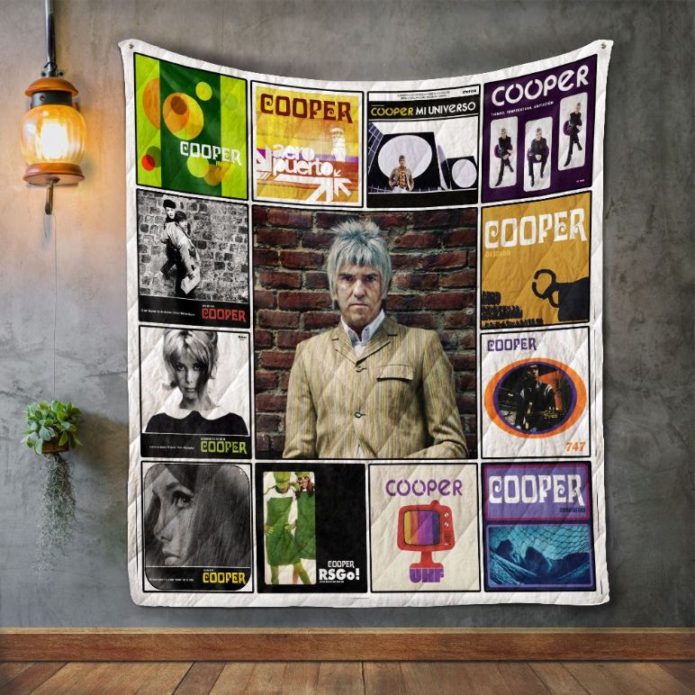 Cooper Album: Quilt Bedding Set with Fleece Blanket for Music Lovers