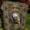 Copper Owl Quilt Bedding Set with Rustic Design