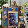 Coraline Jones Character: Quilt Bedding Set with Fleece Blanket for Coraline Fans