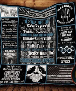 Correction Officer Come Home Safe Correctional Officer Tribute Quilt Bedding Set